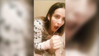 Woman Sucks The Cock And Finally Swallows It