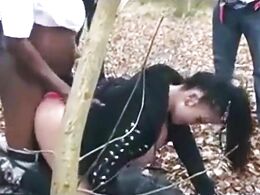 Whore With Big Tits Gets Fucked In The Forest