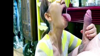 This Asian Sucks A Cock Until It Cums In Her Mouth