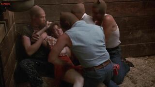 Four Men Gang Rape This Bitch In Dirty Stables, Good Rape