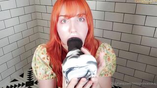 Young Woman Sucks A Big Black Horse Cock