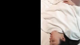 Girl Is Sleeping And He Checks Her Eye