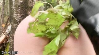 He Stuffed Leaves Up Her Ass In The Middle Of The Forest