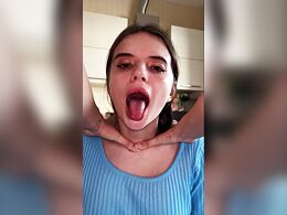 Check In Her Mouth With The Stick