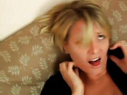 She Pretends To Squeeze Her Throat