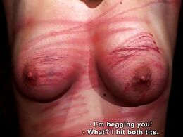 Curvy Brunette Tied Up And Spanked After A Tie On The Skinny Redhead