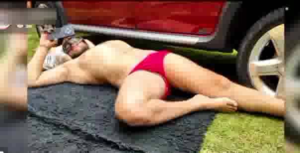 Undressing on live stream