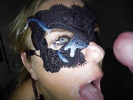 She puts a dildo in her ass and a dick in her mouth