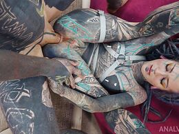 Tattooed girl gets double penetration