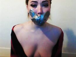 She puts her panties down her throat for you