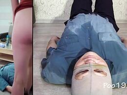 Man Has Low Esteem  BITCH SHITS Into His Mouth And Forces Man To Swallow All The SHIT