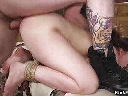 Buxom Bitch In Woods ROPED Up FORCED To SUCK  COCK BITCH CUNT FUCKED RAPED