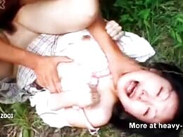 Asian girl kidnapped and raped in the forest