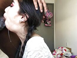Crazy Asian woman wants to suck the balls too